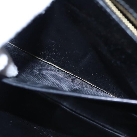 CELINE Shoulder Bag Leather Black Gold Auth EC517 - Picture 13 of 16